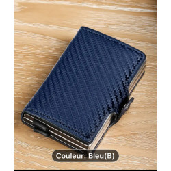 Porte carte  bleu homme